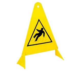 Stojak ostrzegawczy "ŚLIZGA PODŁOGA"