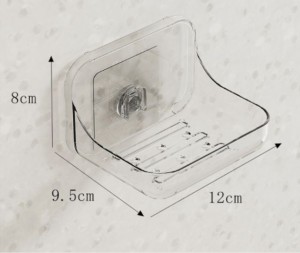 Półka z przylepcem 12x9x8 cm TRANSPARENTNA biurotop