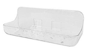 Półka z przylepcem 24x9x8 cm TRANSPARENTNA biurotop bez wiercenia