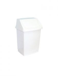 Kosz na śmieci 25 l uchylny biały  