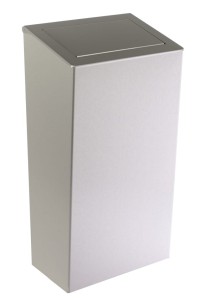 Kosz na śmieci z pokrywą wiszący 50 l  stal nierdzewna 